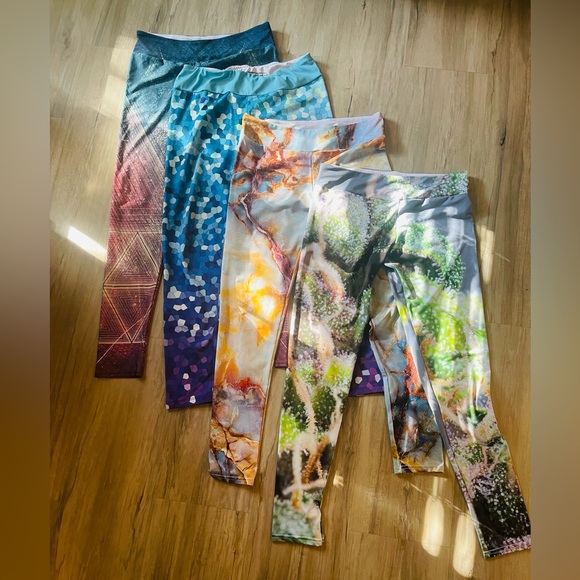 Society6 Pants - Unique Society6 Brand Leggings ~ 4 pairs included 👖👖👖👖, Sz XL….